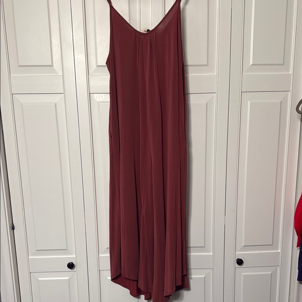 Comfy Rust Jumpsuit - Picture 3 of 7